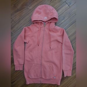 TNA Size XS Zip Up Hoodie Soft Orange